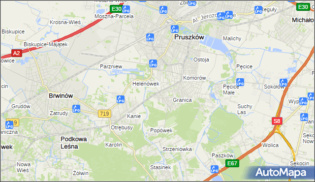 mapa Nowa Wieś gmina Michałowice, Nowa Wieś gmina Michałowice na mapie Targeo