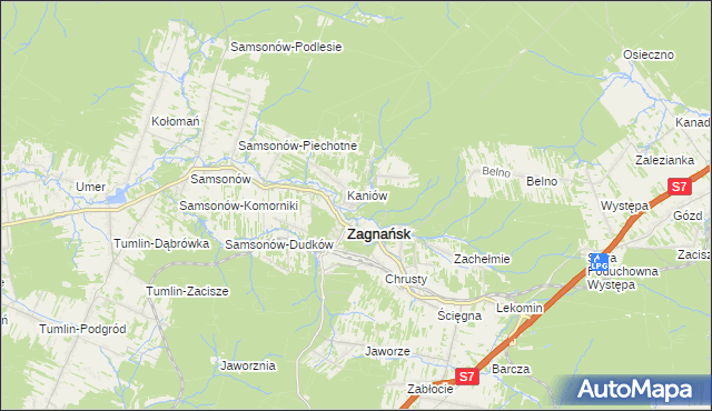 mapa Osiedle Kaniów, Osiedle Kaniów na mapie Targeo