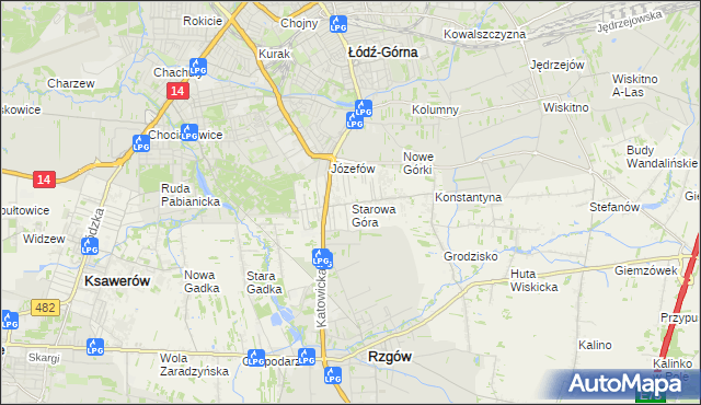 mapa Starowa Góra, Starowa Góra na mapie Targeo