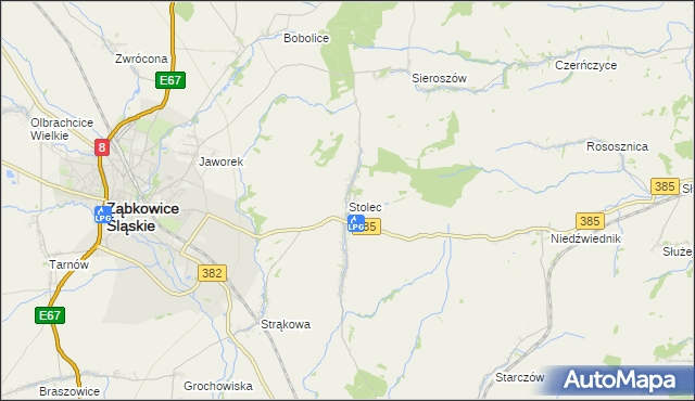 mapa Stolec gmina Ząbkowice Śląskie, Stolec gmina Ząbkowice Śląskie na mapie Targeo