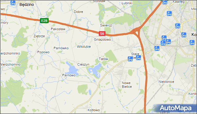 mapa Tatów, Tatów na mapie Targeo