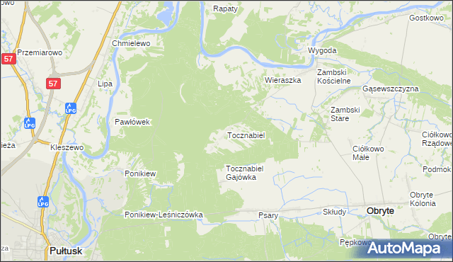 mapa Tocznabiel, Tocznabiel na mapie Targeo