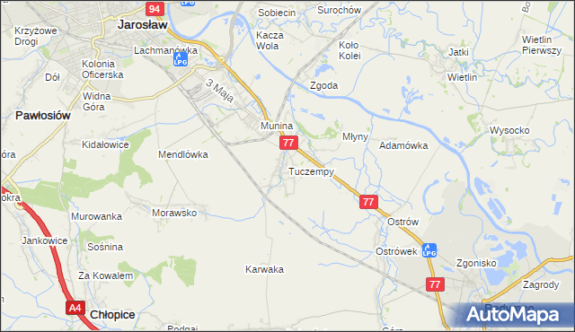 mapa Tuczempy, Tuczempy na mapie Targeo