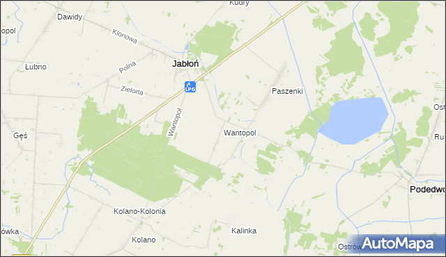 mapa Wantopol, Wantopol na mapie Targeo