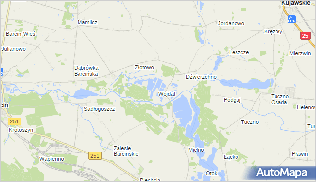 mapa Wojdal, Wojdal na mapie Targeo