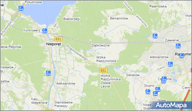mapa Wólka Radzymińska, Wólka Radzymińska na mapie Targeo
