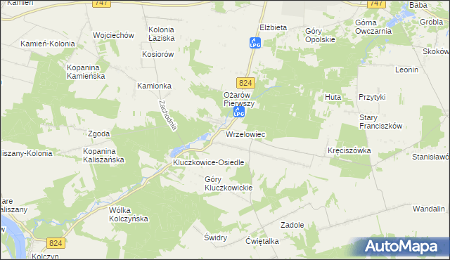 mapa Wrzelowiec, Wrzelowiec na mapie Targeo