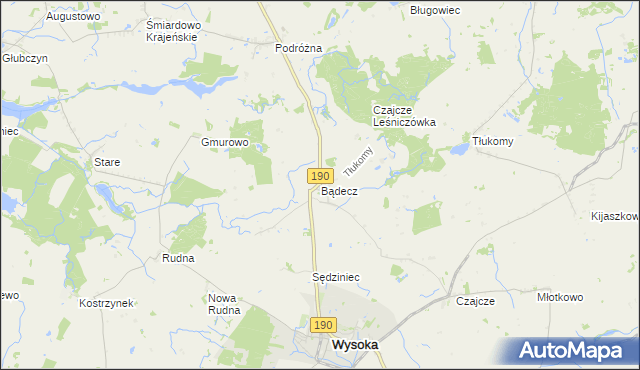 mapa Bądecz, Bądecz na mapie Targeo