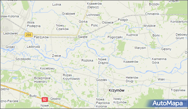 mapa Drążno-Holendry, Drążno-Holendry na mapie Targeo