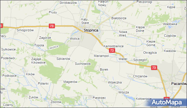 mapa Mariampol gmina Stopnica, Mariampol gmina Stopnica na mapie Targeo