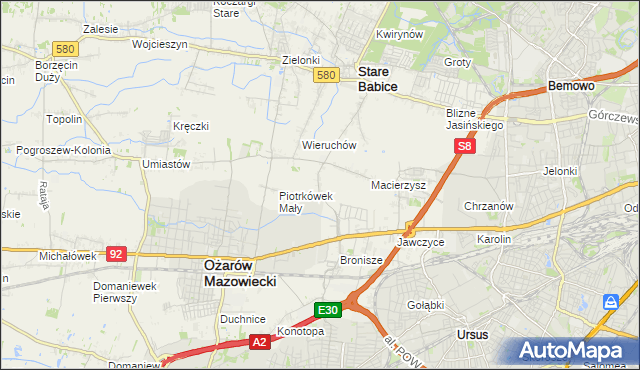 mapa Piotrkówek Duży, Piotrkówek Duży na mapie Targeo