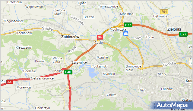 mapa Rząska, Rząska na mapie Targeo