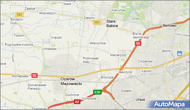 mapa Piotrkówek Duży, Piotrkówek Duży na mapie Targeo