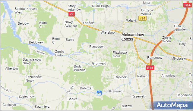 mapa Wola Grzymkowa, Wola Grzymkowa na mapie Targeo