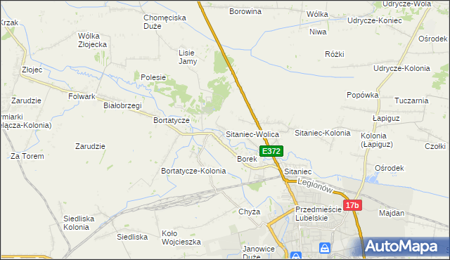 mapa Sitaniec-Wolica, Sitaniec-Wolica na mapie Targeo