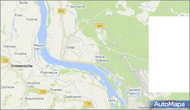 mapa Wólka Gołębska, Wólka Gołębska na mapie Targeo