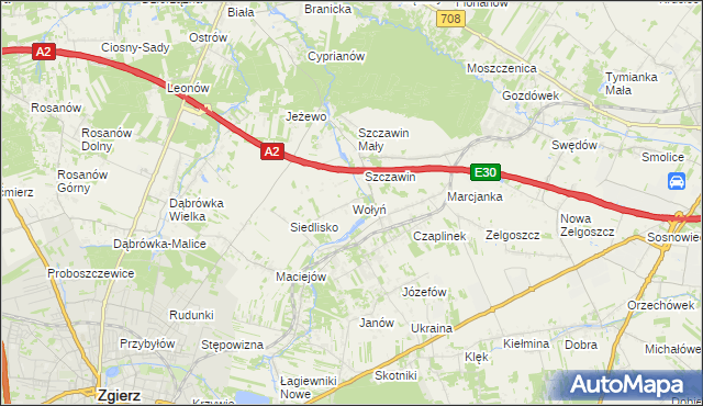 mapa Wołyń, Wołyń na mapie Targeo
