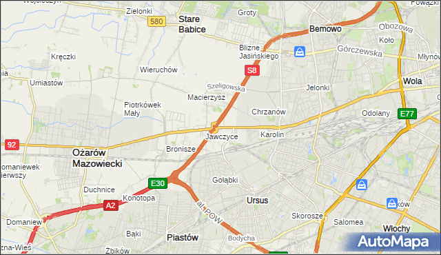 mapa Mory gmina Ożarów Mazowiecki, Mory gmina Ożarów Mazowiecki na mapie Targeo