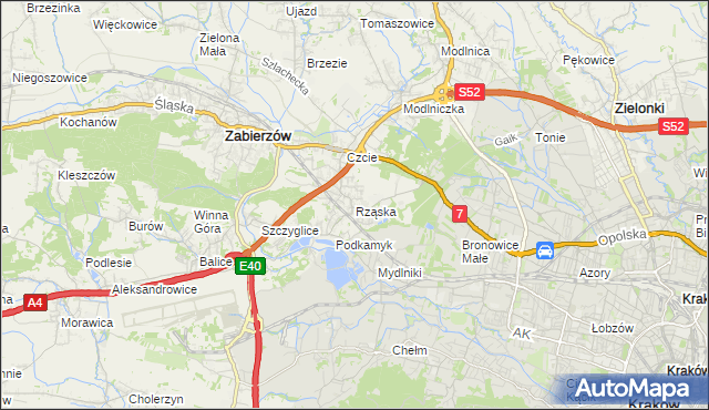 mapa Rząska, Rząska na mapie Targeo