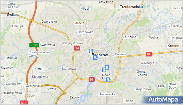 mapa Rzeszów, Rzeszów na mapie Targeo