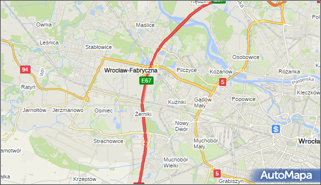 mapa Fabryczna, Fabryczna na mapie Targeo