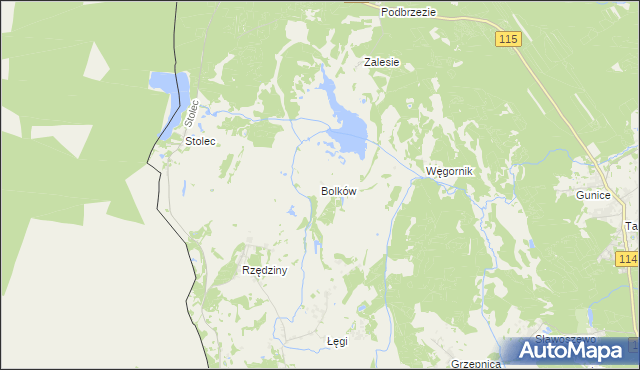 mapa Bolków gmina Dobra (Szczecińska), Bolków gmina Dobra (Szczecińska) na mapie Targeo