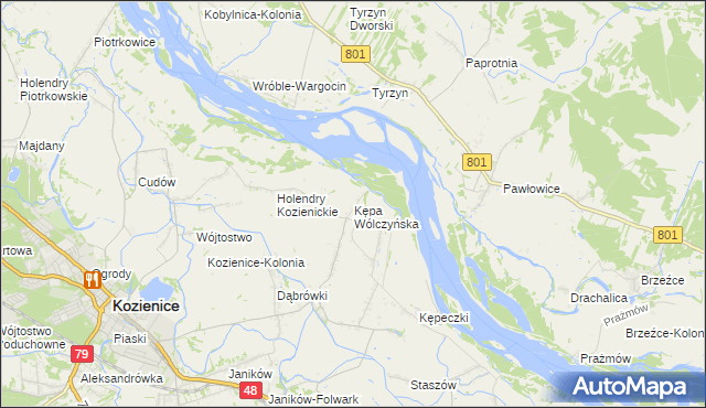 mapa Kępa Wólczyńska, Kępa Wólczyńska na mapie Targeo