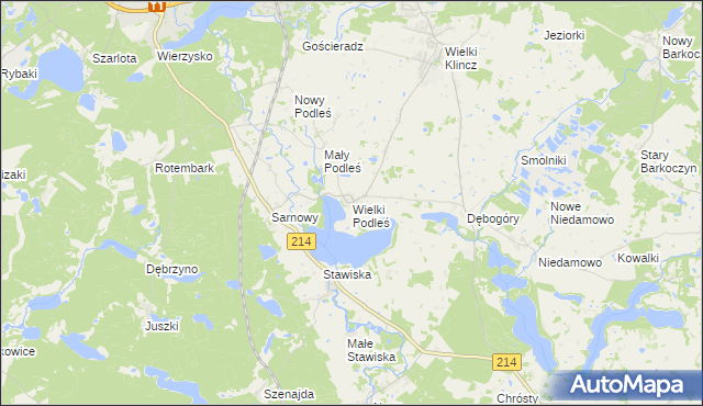 mapa Wielki Podleś, Wielki Podleś na mapie Targeo