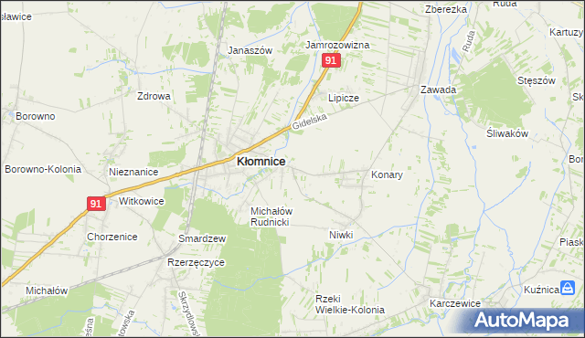 mapa Bartkowice, Bartkowice na mapie Targeo