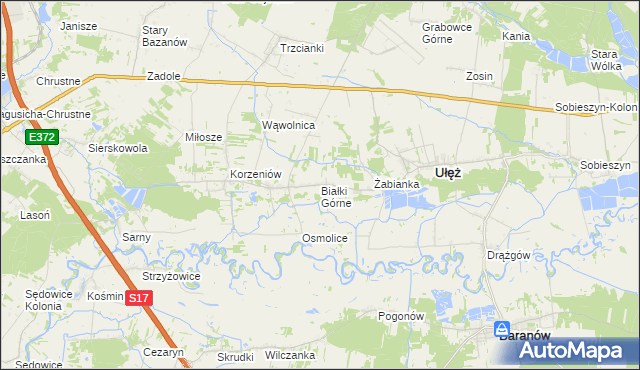 mapa Białki Górne, Białki Górne na mapie Targeo