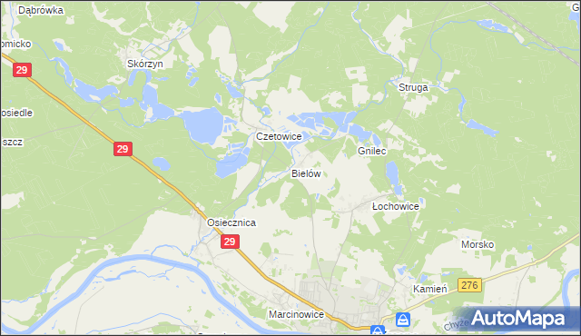 mapa Bielów, Bielów na mapie Targeo