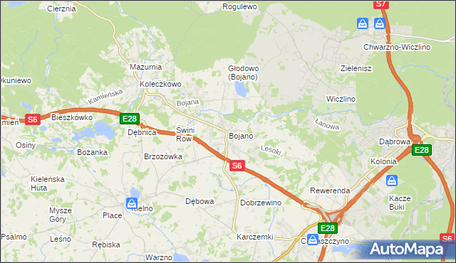 mapa Bojano, Bojano na mapie Targeo