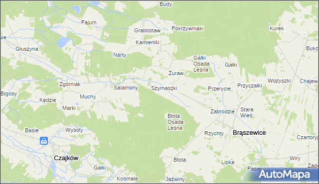 mapa Bukowskie, Bukowskie na mapie Targeo