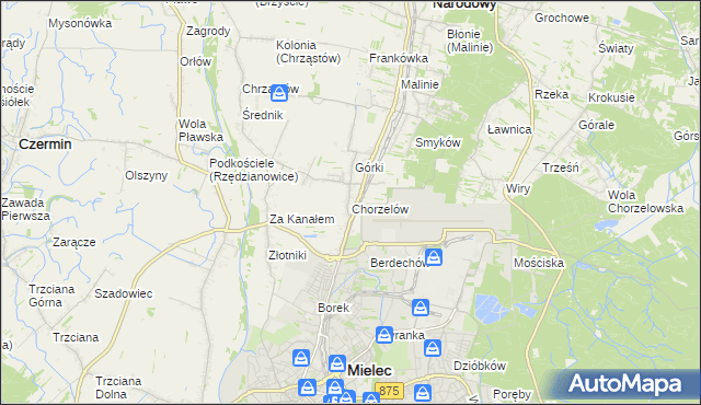 mapa Chorzelów, Chorzelów na mapie Targeo