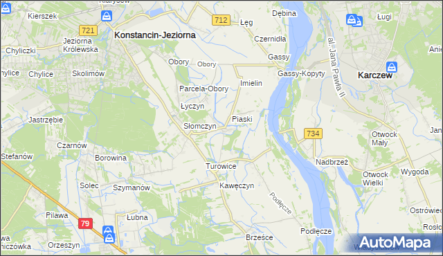 mapa Cieciszew, Cieciszew na mapie Targeo