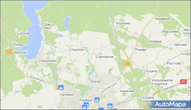 mapa Czartołomie, Czartołomie na mapie Targeo