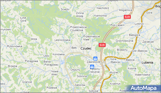 mapa Czudec, Czudec na mapie Targeo