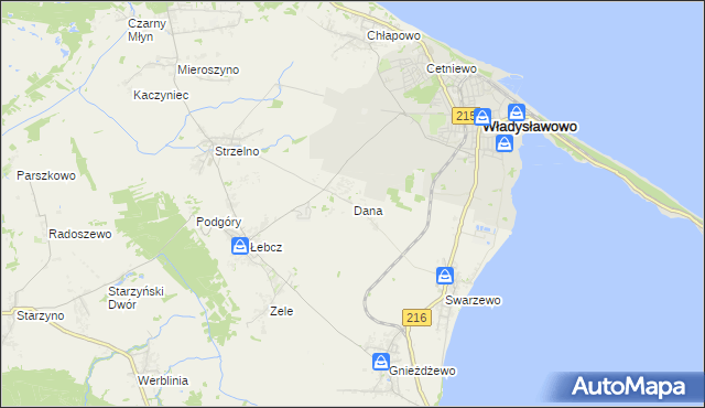 mapa Dana, Dana na mapie Targeo