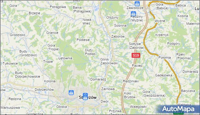 mapa Glinik Zaborowski, Glinik Zaborowski na mapie Targeo