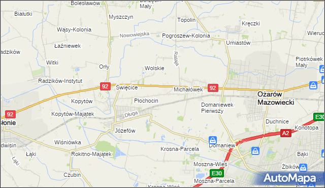 mapa Gołaszew, Gołaszew na mapie Targeo