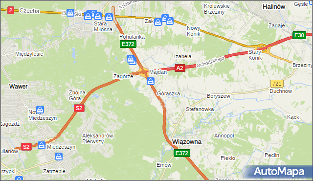mapa Góraszka, Góraszka na mapie Targeo