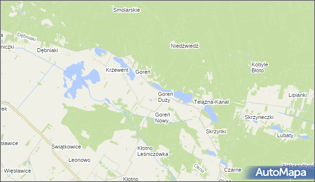 mapa Goreń Duży, Goreń Duży na mapie Targeo