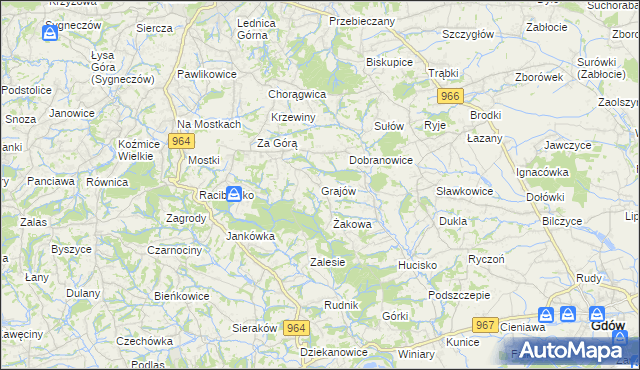 mapa Grajów, Grajów na mapie Targeo