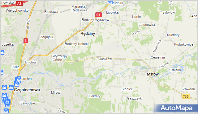 mapa Jaskrów, Jaskrów na mapie Targeo