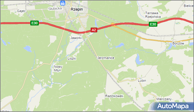 mapa Jerzmanice, Jerzmanice na mapie Targeo