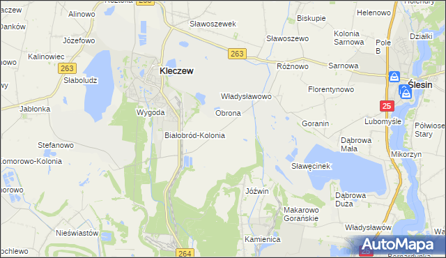 mapa Jóźwin gmina Kleczew, Jóźwin gmina Kleczew na mapie Targeo