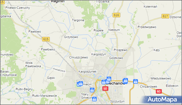 mapa Kargoszyn, Kargoszyn na mapie Targeo