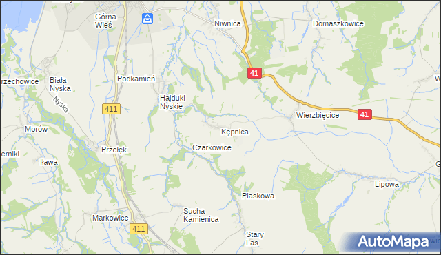 mapa Kępnica, Kępnica na mapie Targeo