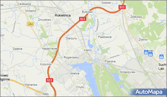 mapa Kiekrz, Kiekrz na mapie Targeo