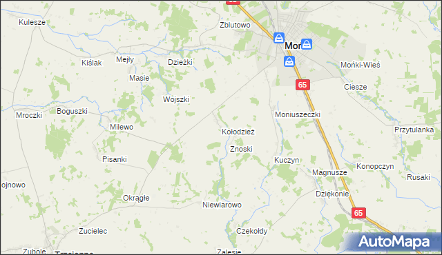 mapa Kołodzież, Kołodzież na mapie Targeo